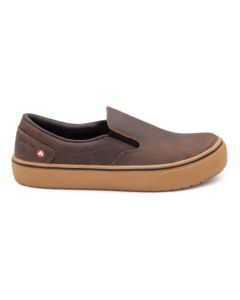FSIAW7002-10D image(0) - AIRWALK VENICE - Men's Leather Slip On - CT|EH|SF|SR - Buffalo Crazy Horse / Gum - Size: 10 - D - (Regular)