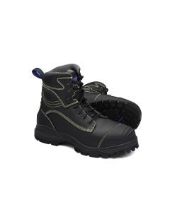 BLU994-095 image(0) - Blundstone Steel Toe Lace Up, Water Resistant, Bump Cap, Metarsal Guard, Puncture Resistant, Black, AU size 9.5, US size 10.5