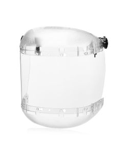 SRWS38540 image(0) - Sellstrom Face Shield - 380 Series &ldquo;MAX LIGHT&rdquo; - 6.5" x 19.5" x 0.040" Window - Clear AF - Universal Hard Hat Slot Adapter Headgear - Dual Crown