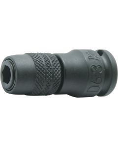 KKN13142-D6-3 image(0) - Ko-ken USA 13142-D6.3 3/8 Sq. Dr. Adaptor 1/4 For 1/4H Bit Length 45mm Locking Quick release