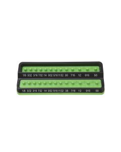 MTSPSH25S-GRN image(0) - Mechanic's Time Savers 1/4" SAE Peg Socket Holder - Green