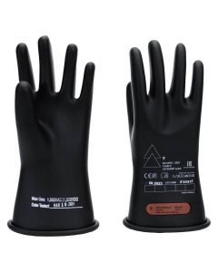 OBRRG-B-C0-R11-10 image(0) - Oberon Gloves - Rubber Electrical - Class 0 - Length: 11" -  Rolled Cuff - Size: Large - 10