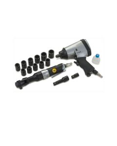 TIT19699 image(0) - TITAN Air Impact Combo Tool Kit - 19 Piece