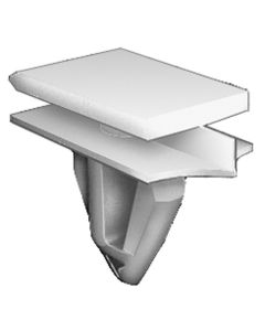 AVCAP20607 image(0) - AUVECO AP20607 Rocker Panel Molding Clip, (12 x 20 mm Top x 12 x 24 mm Bottom) Head, Nylon, White