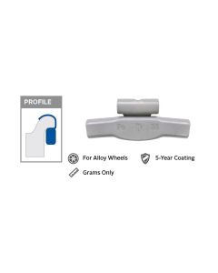 PWWFN040FE image(0) - Wegmann Automotive 40 g Steel Coated Clip-on FNFE Orange Series Wheel Weight (Box of 25)