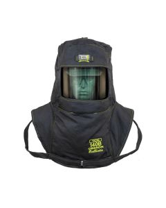 OBRTCG140B-CCHVSL image(0) - OBERON Hood with Hard Cap - Arc Flash - 140 Cal TCG - With Fresh Air Arc Flash Hood Ventilation System & Light - Canadian - Color: Black - Window: True Color Grey (TCG)