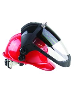 SRWS32252 image(0) - Sellstrom Face Shield - DP4 Series - 9" x 12.125" x 0.060" Window - Clear AF with Shade 5 IR Flip Visor - Universal Hard Hat Slot Adaptor Headgear - with Chin Guard