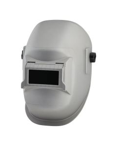 SRWS29411 image(0) - Sellstrom Welding Helmet - Passive - Nylon - Lift Front  - 2" x 4.25" Viewing Area - Shade 10 - Ratcheting Headgear - Silver - 290 Series