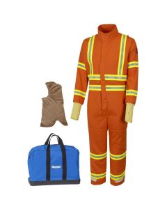 OBRGES6A-ES-M image(0) - OBERON Suit Kit - Gas Extraction - 6 Second GES6 - Comes with Coveralls, Balaclava and Carrying Bag - With Escape Strap  - Color: Orange - Size: Medium