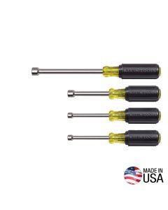 KLE633 image(0) - Klein Tools Nut Driver Set 3-Inch Shafts, Cushion-Grip&trade;, 4-Piece