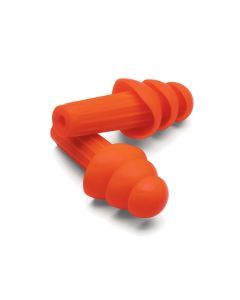 SRW67220 image(0) - Jackson Safety Earplugs - H20 - Reusable - Tapered - Uncorded - Orange - NRR 26 - (100 Pair Per Dispenser Box)