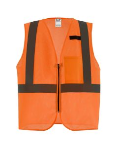 MLW48-73-2246 image(0) - Milwaukee Tool Class 2 High Visibility Orange Mesh One Pocket Safety Vest - L/XL