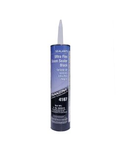 TRP4167 image(0) - Transtar Autobody Products 4167 - Ultra Flex Seam Sealer - 11 oz Cartridge - Black - Pasty Solid