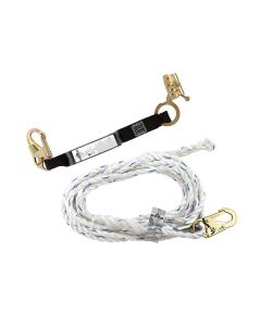 SRWV84088025 image(0) - PeakWorks Standard Vertical Lifeline, 5/8" Rope - 25 FT - Snap Hook and Back Splice / Rope Grab