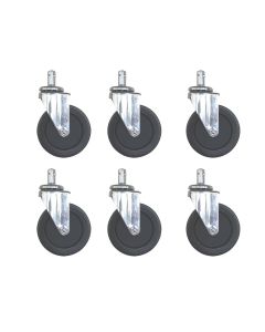 LDS1010981 image(0) - ShopSol ShopSol Caster Kit, Dual Bearing (6) Pack