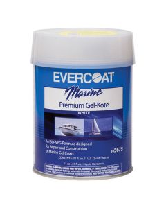 FIB5675 image(0) - Fibre glass Evercoat 105675 Premium Gel-Kote, 1 qt Can, High Gloss White, Paste