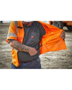 MLW48-73-5136 image(5) - Milwaukee Tool Class 3 High Visibility Orange Mesh Safety Vest - L/XL