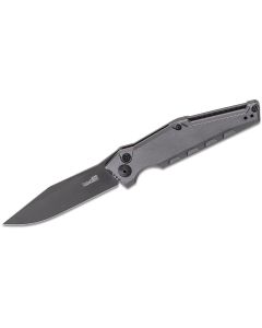 KER7900GRYBLK image(0) - Kershaw Launch 7 Gray Automatic Push-Button Lock Drop Point Blade EDC Folding Knife - Gray - $1000 Min Vendor Direct Auto Knives Only. Cannot Ship to CA, CT, DE, MN. Contact Sales Rep.