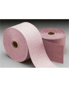 NOR20340 image(0) - Carborundum Abrasives Carbo Premier Red 20340 Dri-Lube Stick-On Sheet Roll, 2-3/4 in W x 25 yd L, P80 Grit