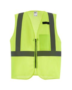 MLW48-73-2253 image(0) - Milwaukee Tool Class 2 High Visibility Yellow Mesh One Pocket Safety Vest - 2X/3X (ANSI/CSA)