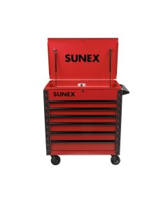 SUN8056FDR image(0) - SUNEX Premium Full Drawer Service Cart - Red