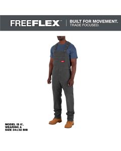 MLWM850G-3030 image(0) - Milwaukee Tool FREEFLEX Unlined Bib Overalls - Gray - Size 30 X 30
