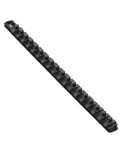ERN8421 image(0) - Ernst Mfg. 18 Inch Socket Organizer w/Twist Lock Clips - Black-3/8 Inch