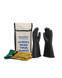 OBRGLVKT-BRC1-1411 image(0) - Oberon Glove Kit - Rubber Electrical - Class 1 - Length: 14" -  Rolled Cuff - Size: X-Large - 11