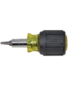 KLE32562 image(0) - Klein Tools Multi-Bit Screwdriver / Nut Driver, 6-in-1, Stubby, Ph, Sl, Sq Bits