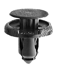 AVC20349 image(0) - AUVECO 20349 Push-Type with Drive Pin Retainer, 18 mm Dia Head x 12 mm L Stem x 8 mm Hole, Nylon, Black
