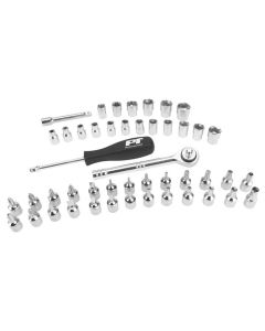 WLMW1177 image(0) - Wilmar Corp. / Performance Tool 47 pc. 1/4" Drive Socket Set
