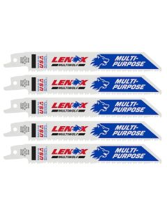 LEX20562610R image(0) - Lenox Tools 6 Inch 10 TPI Bi-Metal Reciprocating Saw Blades - 5 Pack