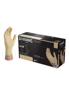 AMXILHD46100-CS image(0) - Gloveworks L HD P/F Textured Latex Gloves - Case