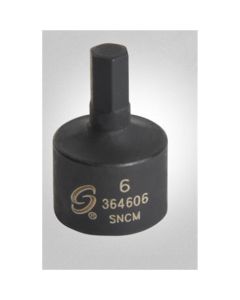 SUN364606 image(0) - SUNEX 3/8 in. Drive 6 mm Stubby Hex Impact