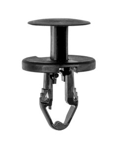 AVC20990 image(0) - AUVECO 20990 Push-Type with Closed End Fascia and General Purpose Retainer, 19 mm Dia Head, Nylon, Black