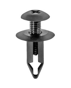 AVC16859 image(0) - AUVECO 16859 Push/Screw-Type with Closed End Engine Splash Shield Retainer, 9/16 in Dia Head, Nylon, Black
