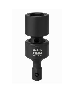 AST7811109 image(0) - Astro Pneumatic 13mm 1/4 Inch Square and Hex Drive Magnetic Universal 6pt Impact Socket for Impact Wrenches and Driver