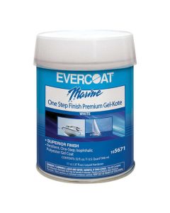 FIB5671 image(0) - Fibre glass Evercoat 105671 One Step Finish Premium Gel-Kote, 1 qt Can, High Gloss White, Thick Liquid