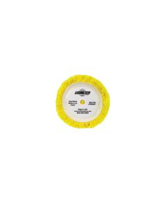 BUF7503GY image(0) - Buff And Shine 7503GY Buffing Grip Pad, 7-1/2 in Dia, Hook and Loop Attachment, 100% Twisted Wool Pad, Yellow