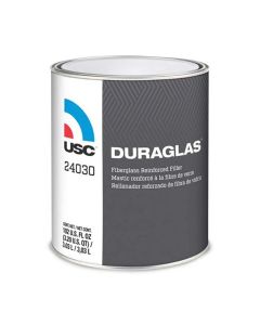 USC24030 image(0) - US Chemical DURAGLAS 24030 Short Strand Fiberglass Filler, 3.2 QTS Can, Dark Green, Solid, Short Strand