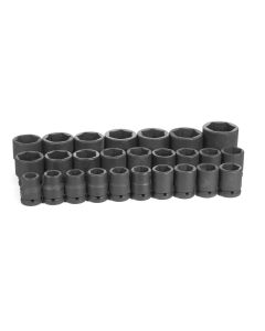 GRE8026M image(0) - Grey Pneumatic 3/4" DRIVE 26 PC STANDARD METRIC SET 19-50 MM