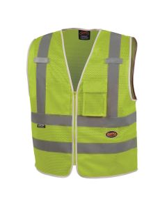 SRWV1025260U-M image(0) - Pioneer Mesh 8-Pocket Safety Vest  - Color:  Hi-Vis Yellow/Green  - Size: M