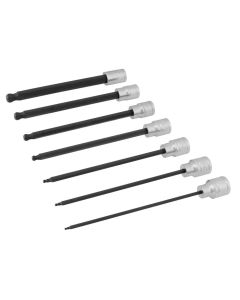 WLMW38751 image(0) - Wilmar Corp. / Performance Tool 7 pc. 3/8" Dr. Metric Hex Bit Socket Set