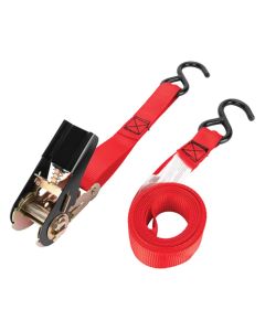 WLMW1824 image(0) - Wilmar Corp. / Performance Tool 2pk 1" x 15' Tie Down Straps