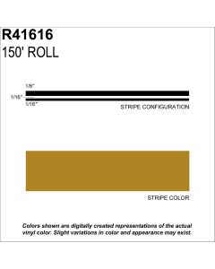 SHR41616 image(0) - SHARPLINE CONVERTING INC MS, 1/4" X 150'; Gold Metallic