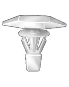 AVC18033 image(0) - AUVECO 18033 Double Head Type 3 Weatherstrip Retainer, (1/4 x 21/32 in Dia Bottom) Head, Nylon, White