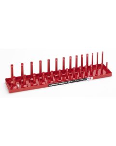 HNE1201 image(0) - Hansen Global 1/2 Inch Standard 2 Row Regular/Deep Socket Holder Tray - Red