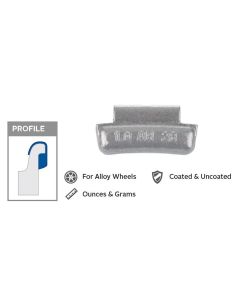 PWWAW275 image(0) - Wegmann Automotive 2.75 oz Lead Uncoated Clip-on AW Red Series Wheel Weight (Box of 50)