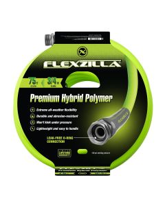 LEGHFZG675YW image(0) - Legacy Manufacturing Flexzilla Garden Hose, 3/4" x 75', 3/4" - 11 1/2 GHT Fittings