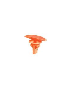 AVC18877 image(0) - AUVECO 18877 Double Head Type 3 Weatherstrip Retainer, (5 x 15 mm Dia Bottom) Head x 10 mm L Stem, Nylon, Orange